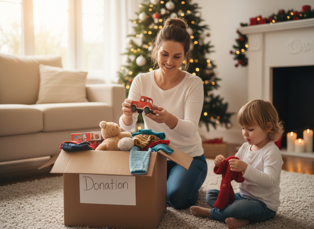 Doação no Natal com crianças: gratidão, generosidade e Natal consciente em família